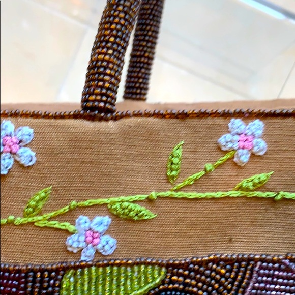 Beaded silk bag - Picture 5 of 8